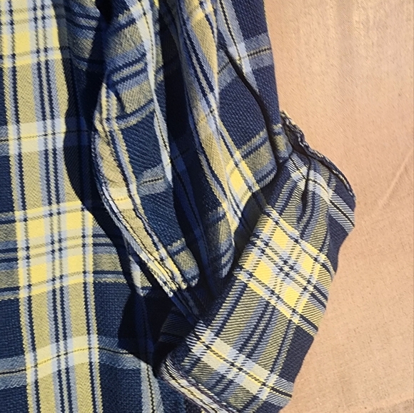 Guess Boys plaid twill long sleeve shirt Size 8 - Picture 5 of 7